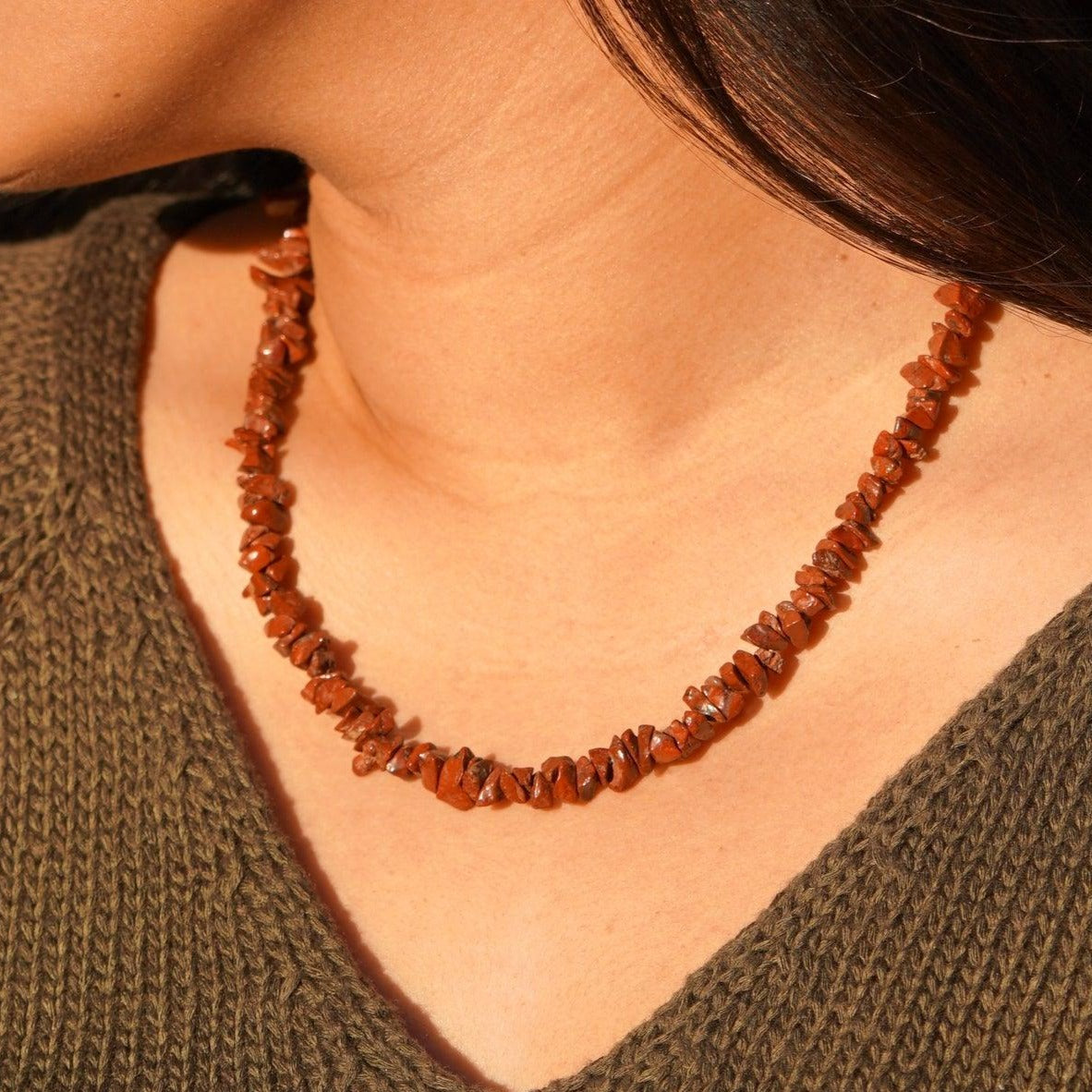 Jasper hot sale crystal necklace