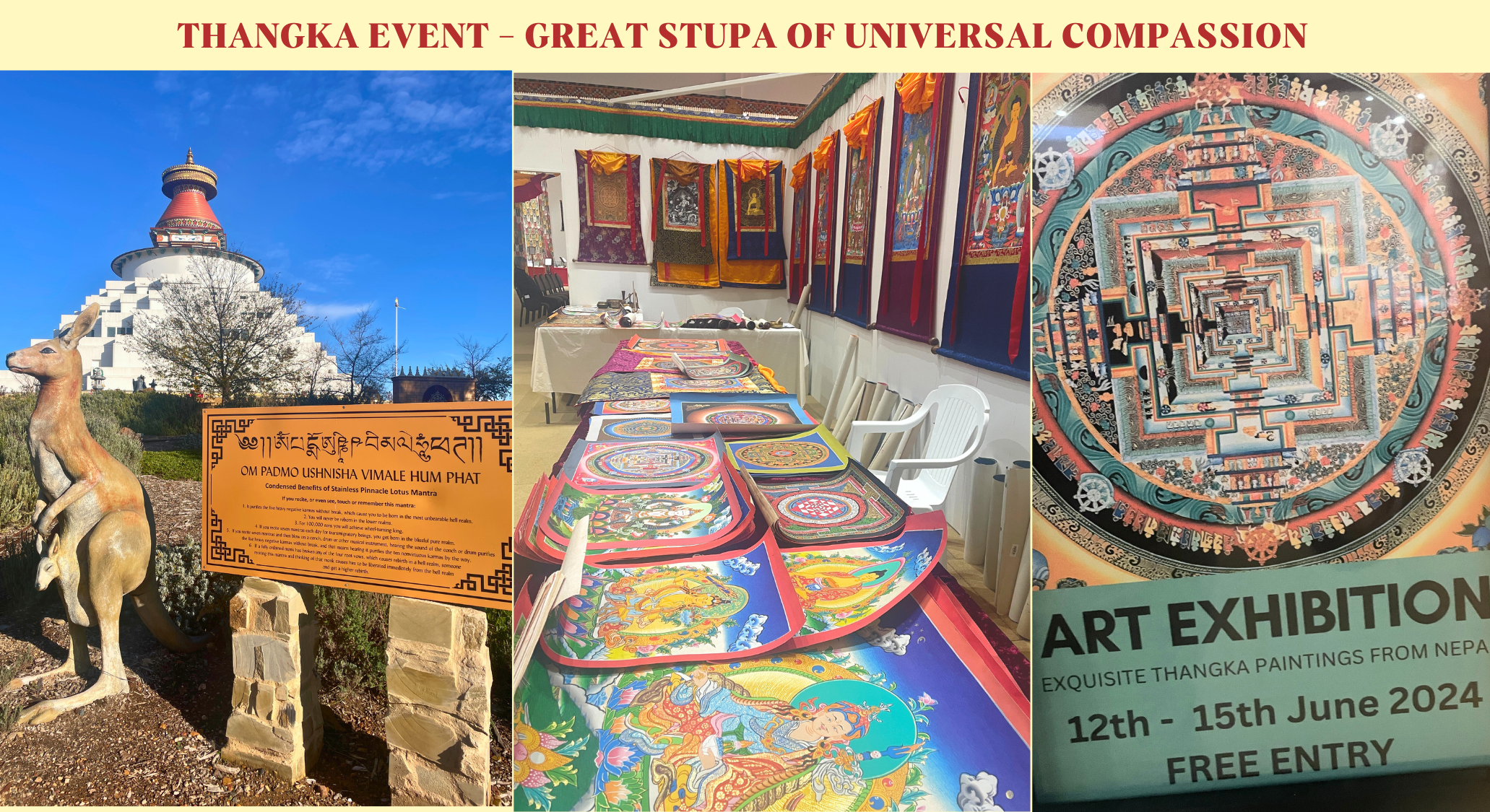 Great Stupa Compassion Thangka exhibition show