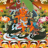 Zambala  on Snow Lion Thangka Painting