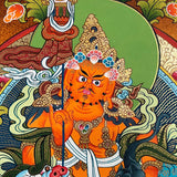 Zambala  on Snow Lion Thangka Painting