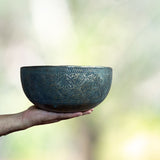 Vintage Flower Carved Singing Bowl for sound therapy.