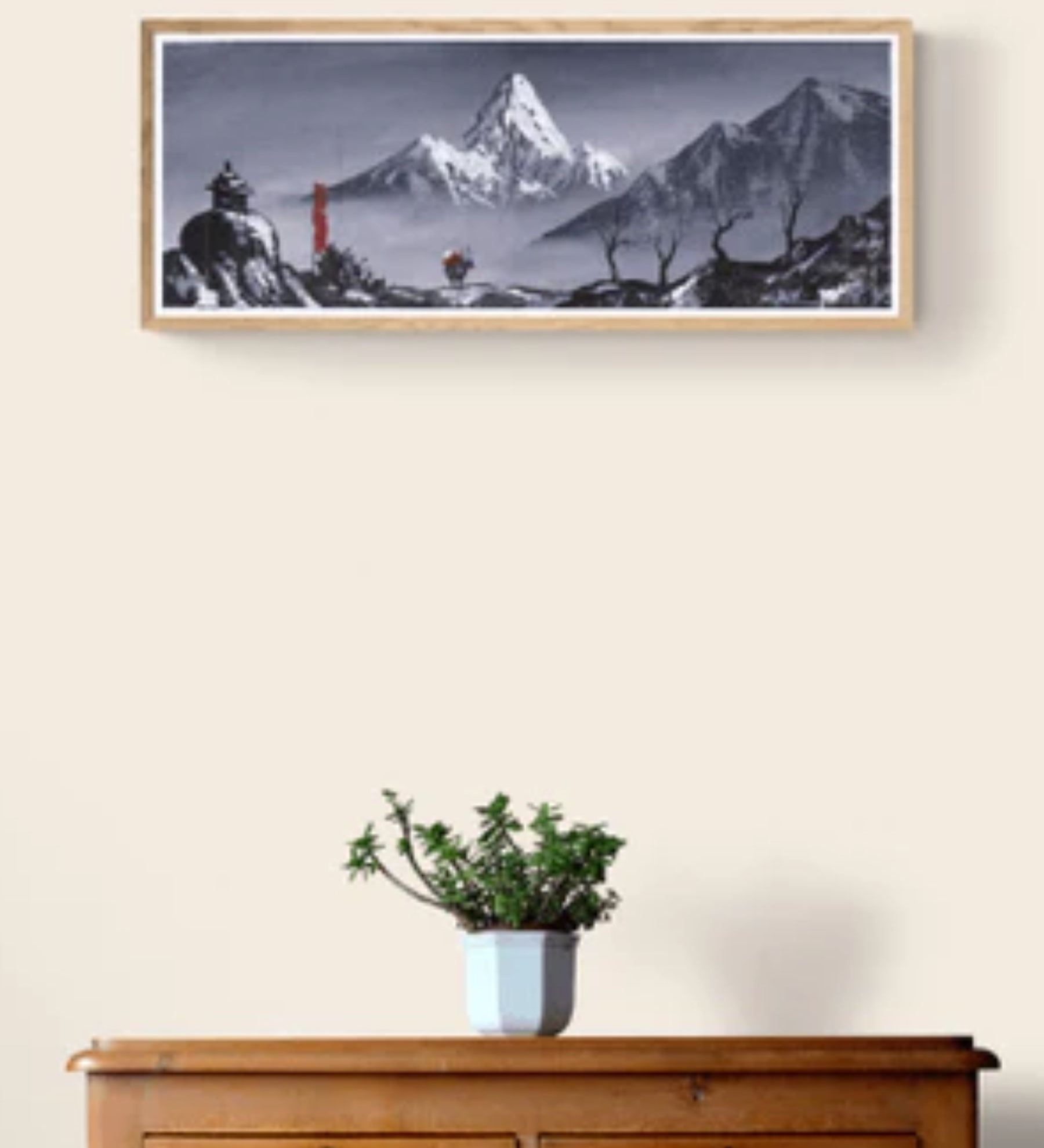 Mt. Ama Dablam Back View Oil Painting