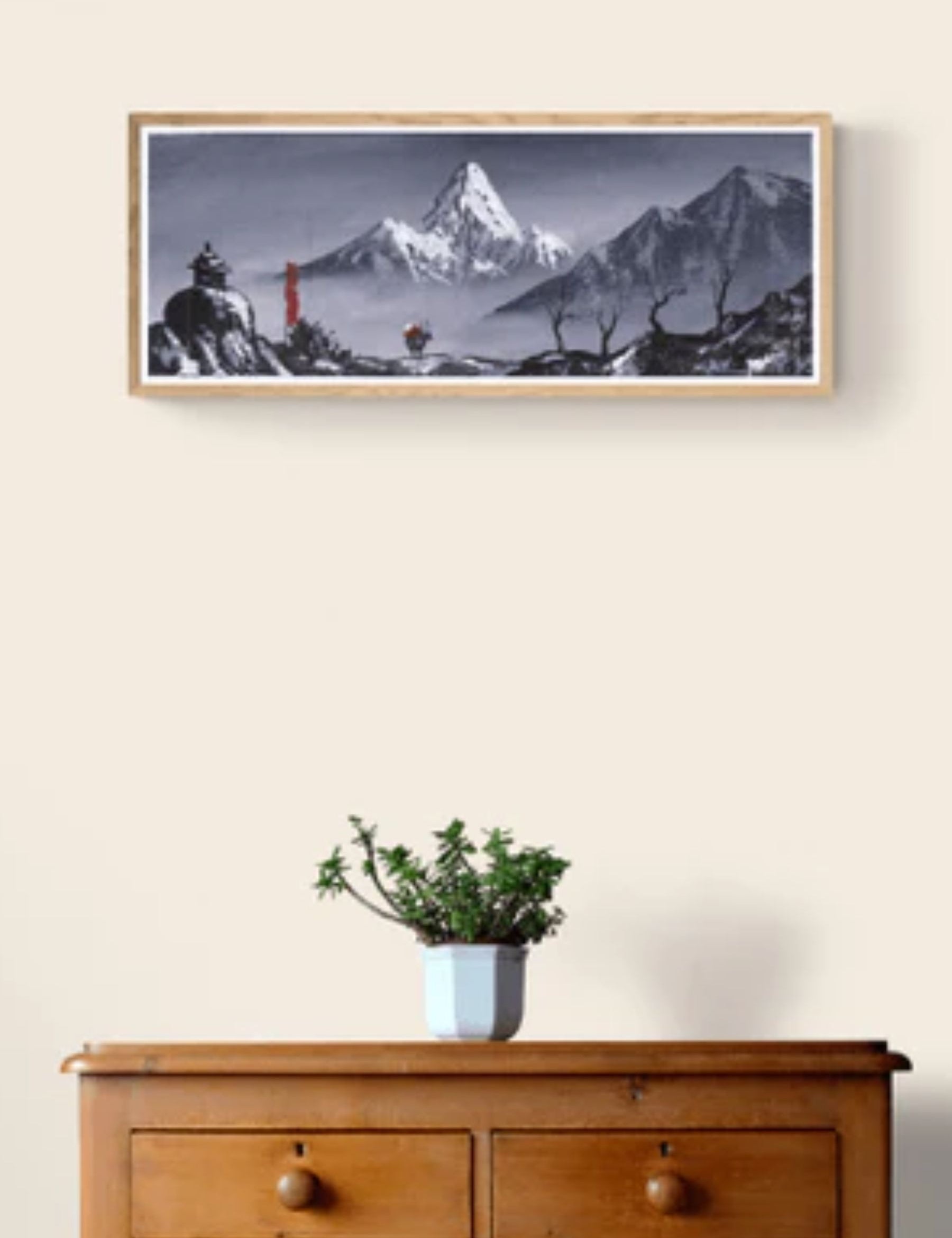 Mt. Ama Dablam Back View Oil Painting