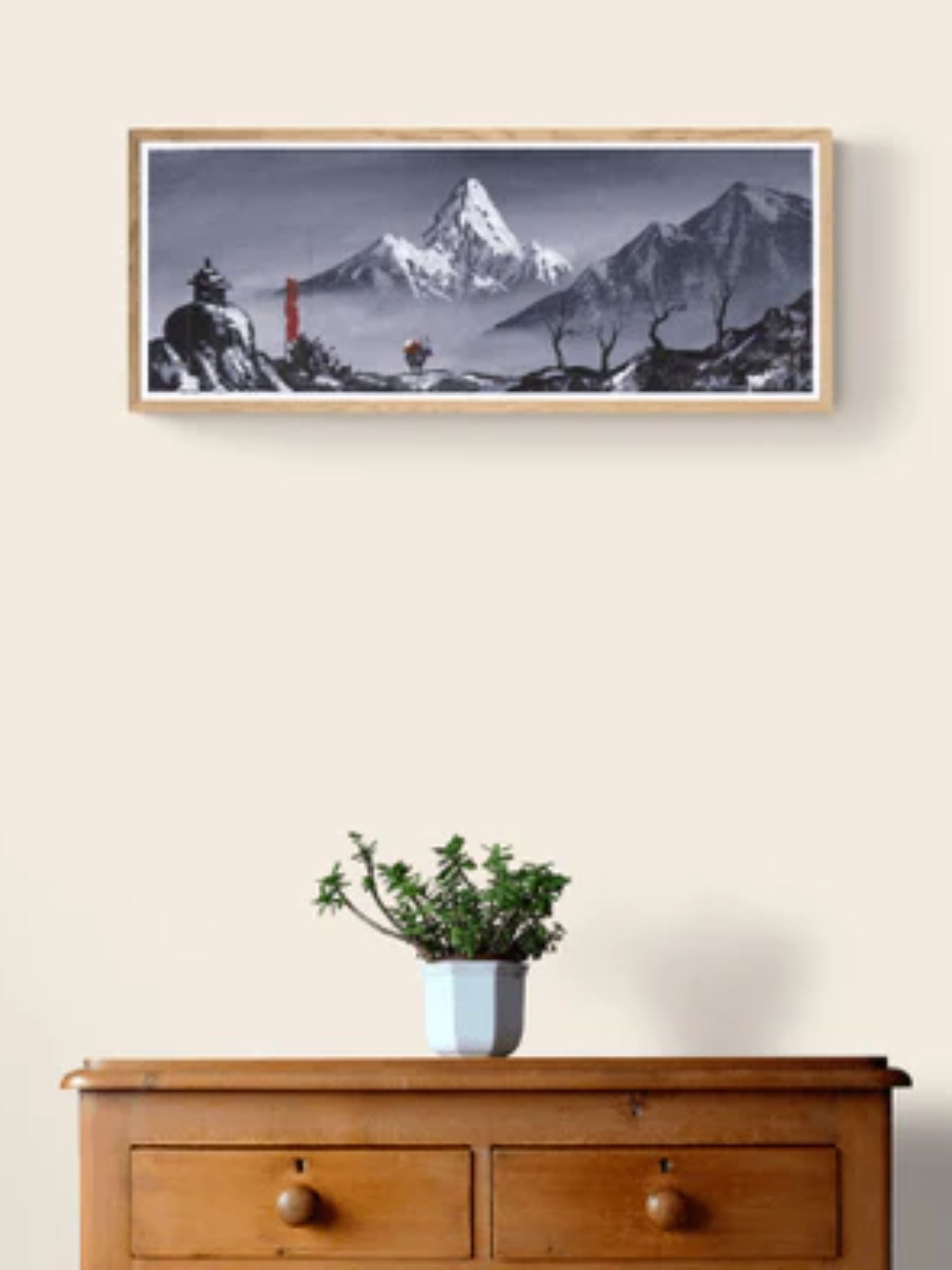 Mt. Ama Dablam Back View Oil Painting