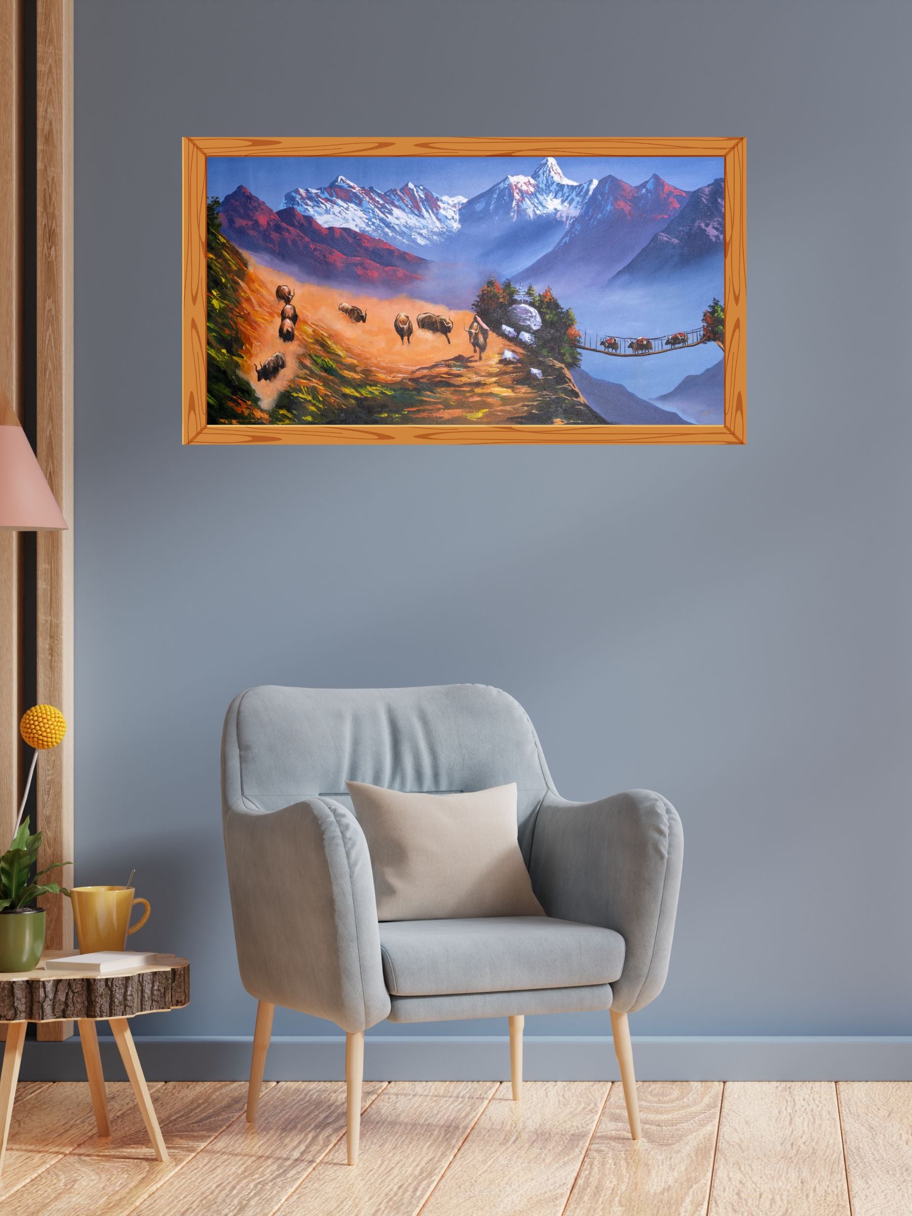 Oil painting of Mount Everest