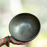 Vintage Flower Carved Singing Bowl for sound therapy.