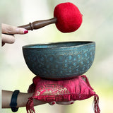 Antique Carved Tibetan Singing Bowl for meditation.