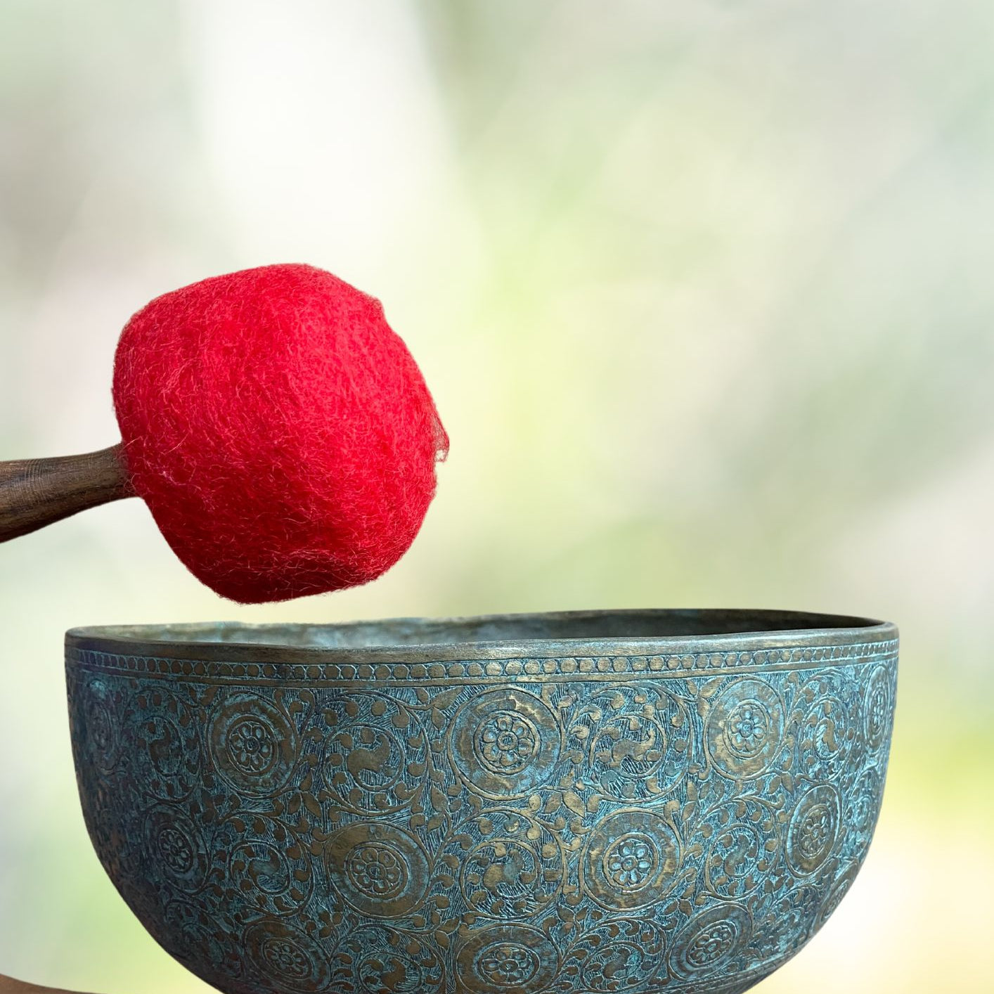 Jambati Bowl with Motif Carving for spiritual healing.