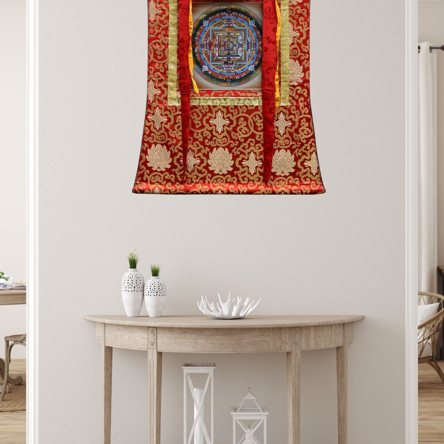 Brocade Thangka for wall hanging.