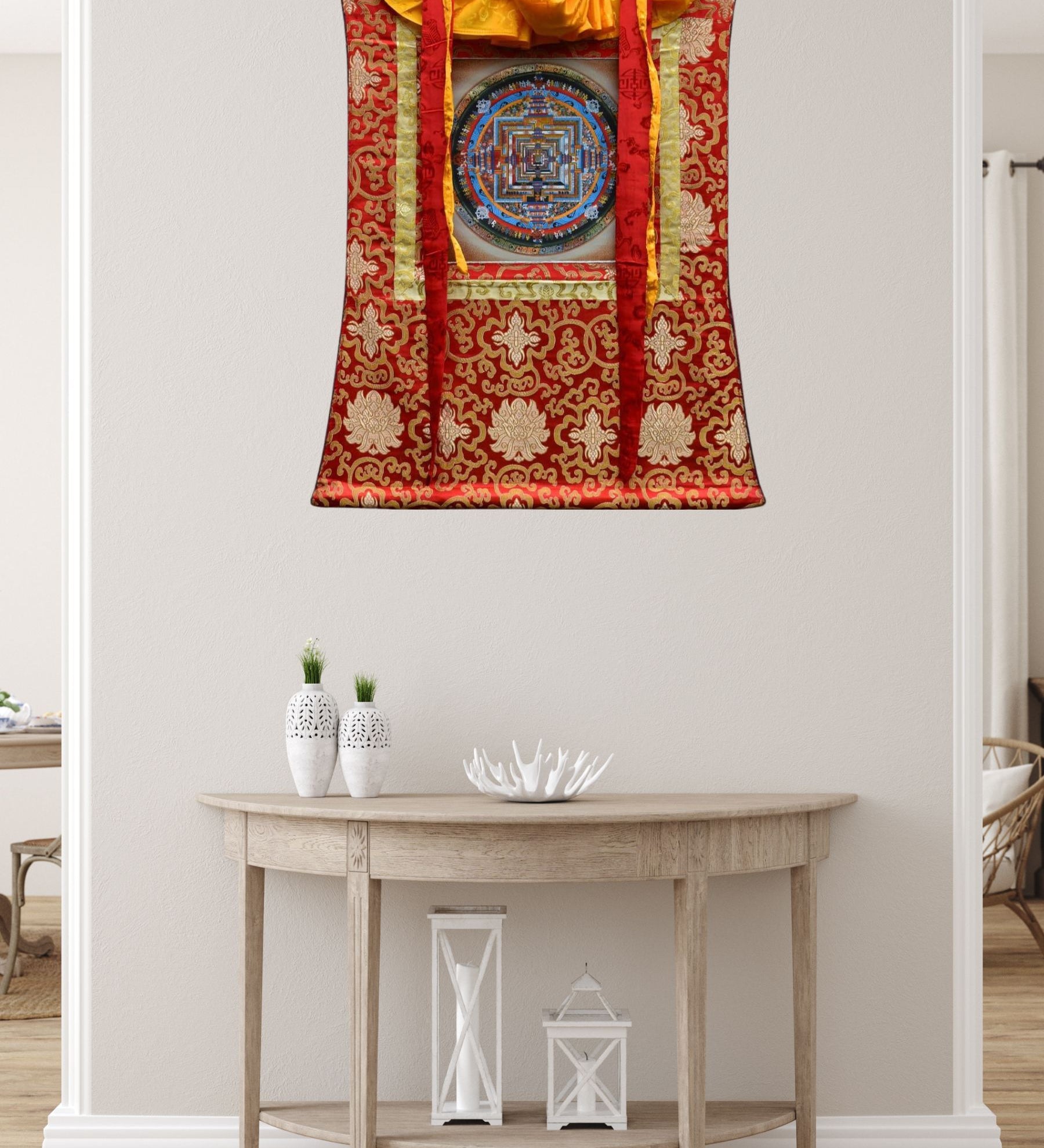 Brocade Thangka for wall hanging.