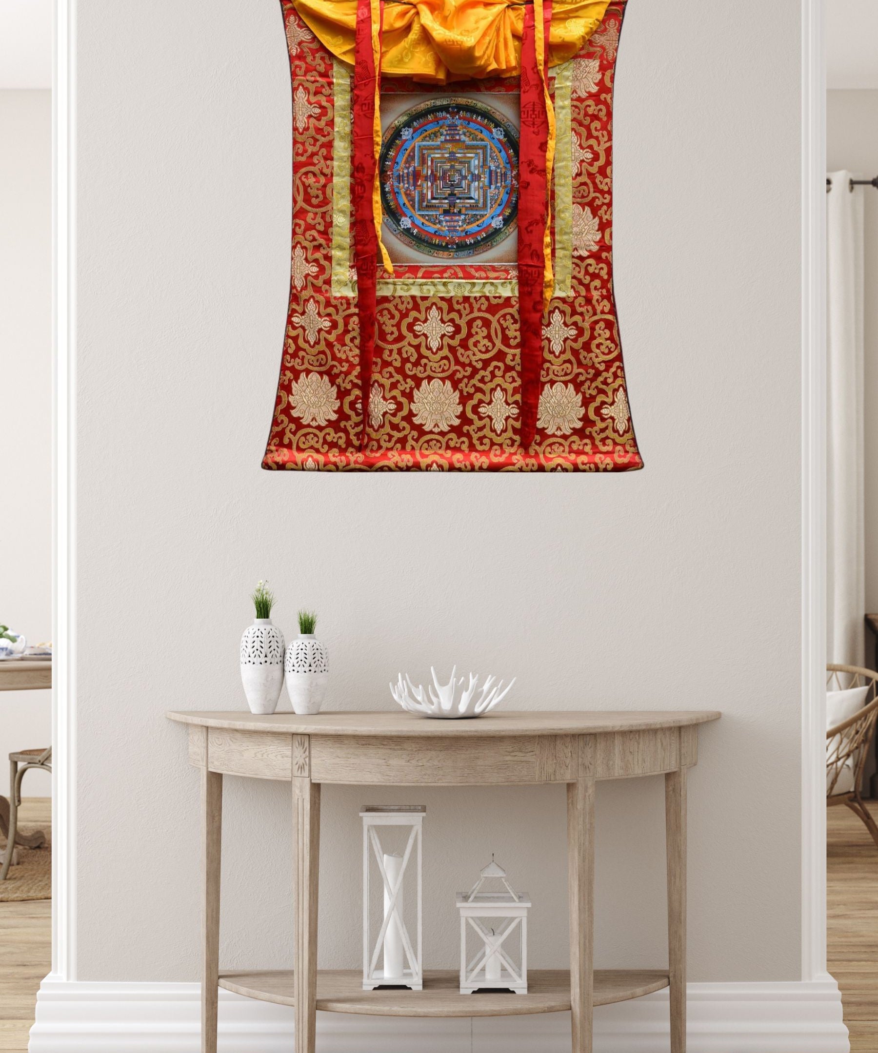 Brocade Thangka for wall hanging.