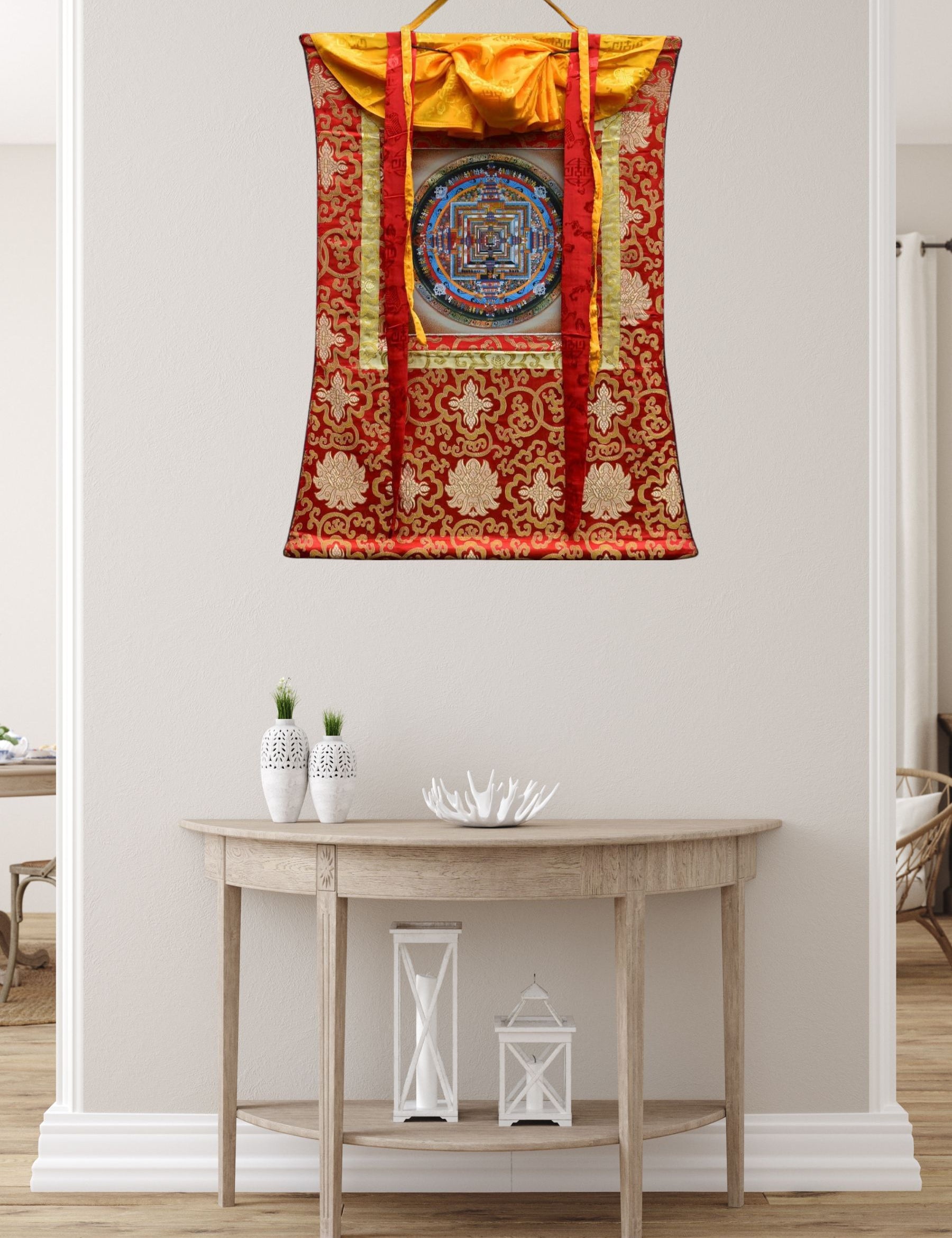 Brocade Thangka for wall hanging.