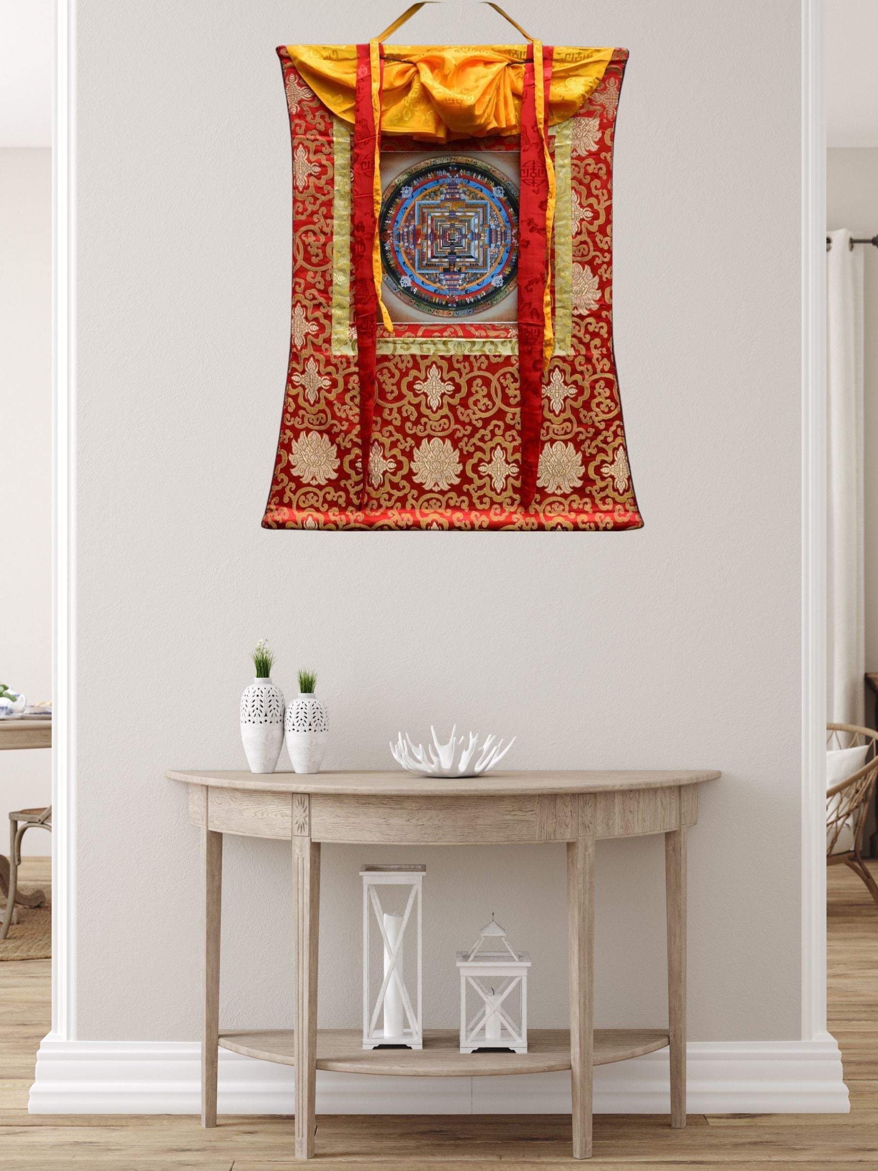 Brocade Thangka for wall hanging.