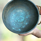 Antique Carved Tibetan Singing Bowl for meditation.