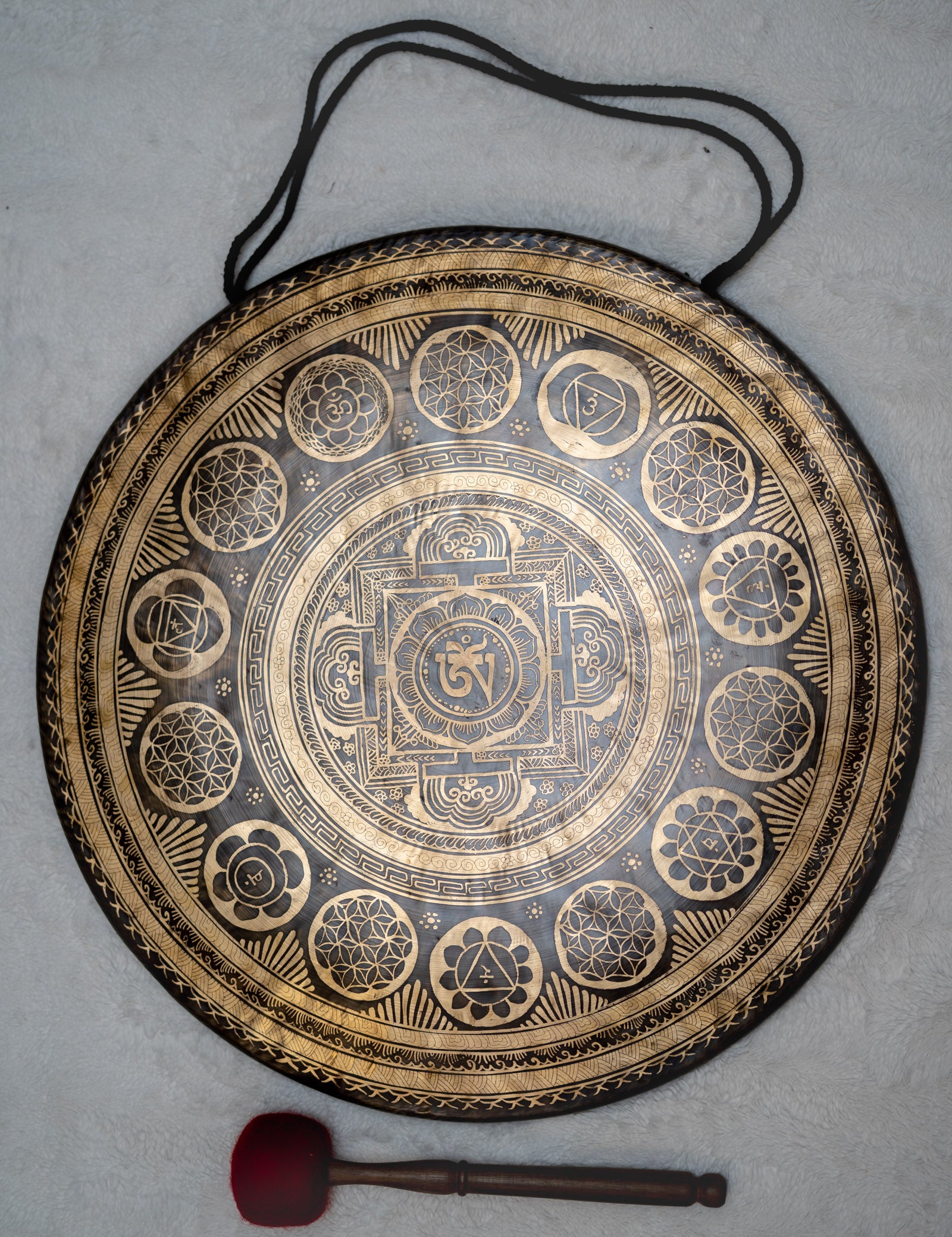 Gongs for spiritual and healing rituals.