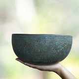 Jambati Bowl - Antique Bowl with deep carving work for sound healing