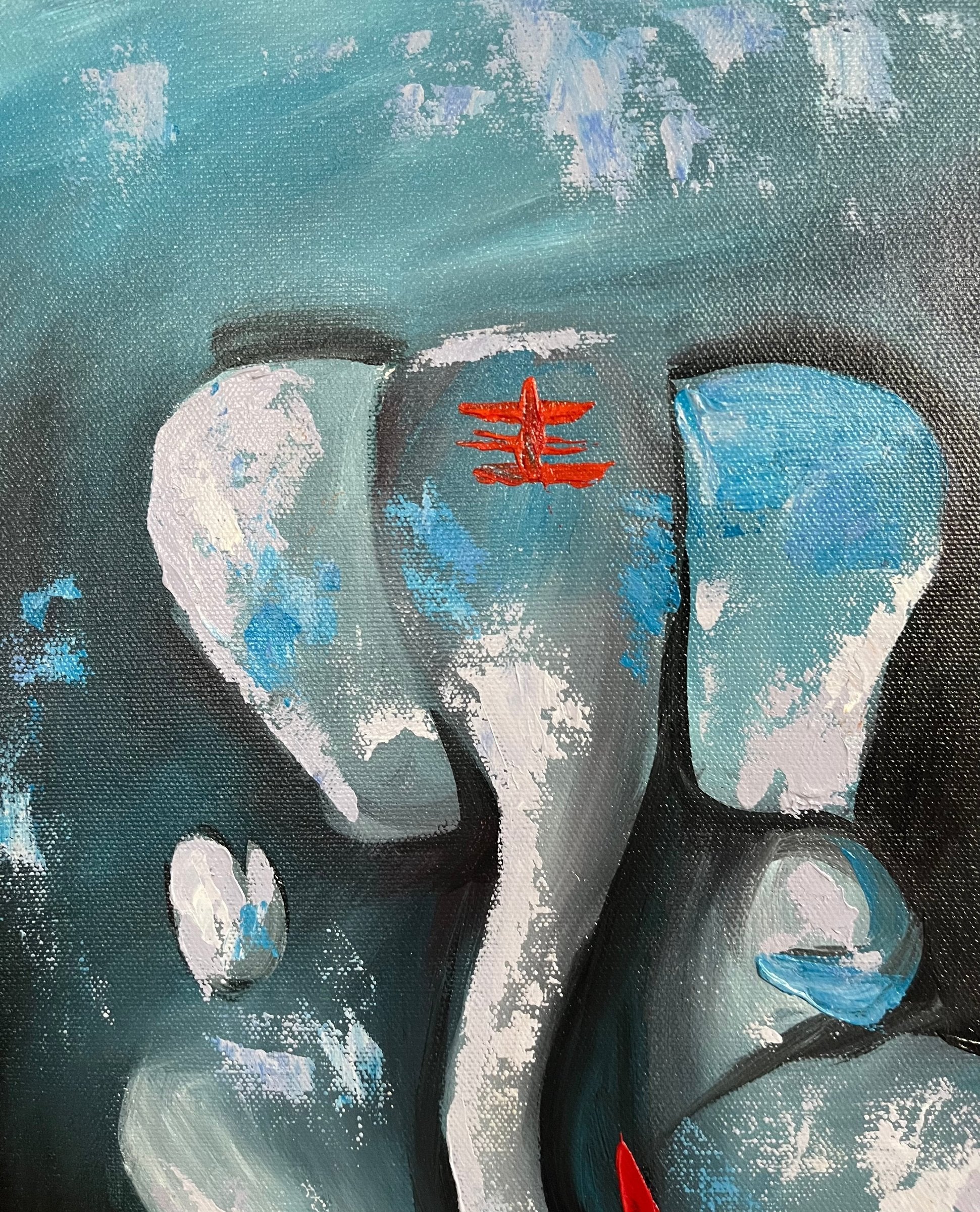 Oil painting of Lord Ganesh