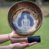 Handcrafted Amitabha Singing Bowl for meditation.