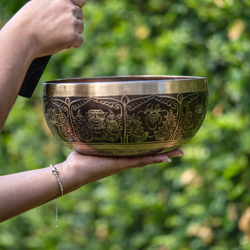 Handcrafted Amitabha Singing Bowl for meditation.