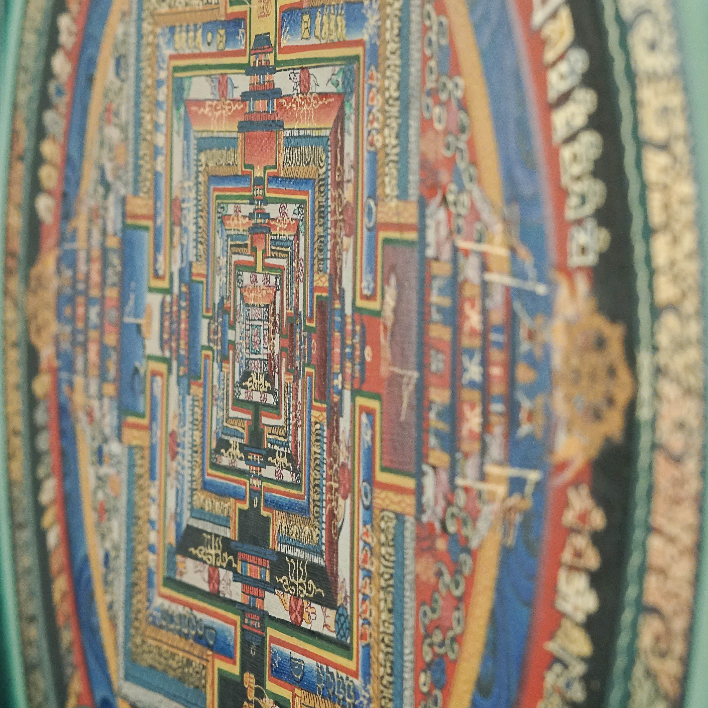 Kalchakra Mandala Antique Thangka Painting \Antique Thangka