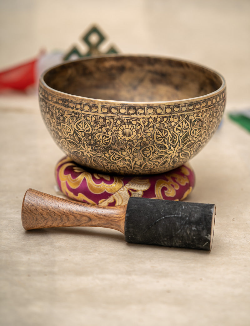 Antique Singing Bowl - Handcrafted bowl for sound healing