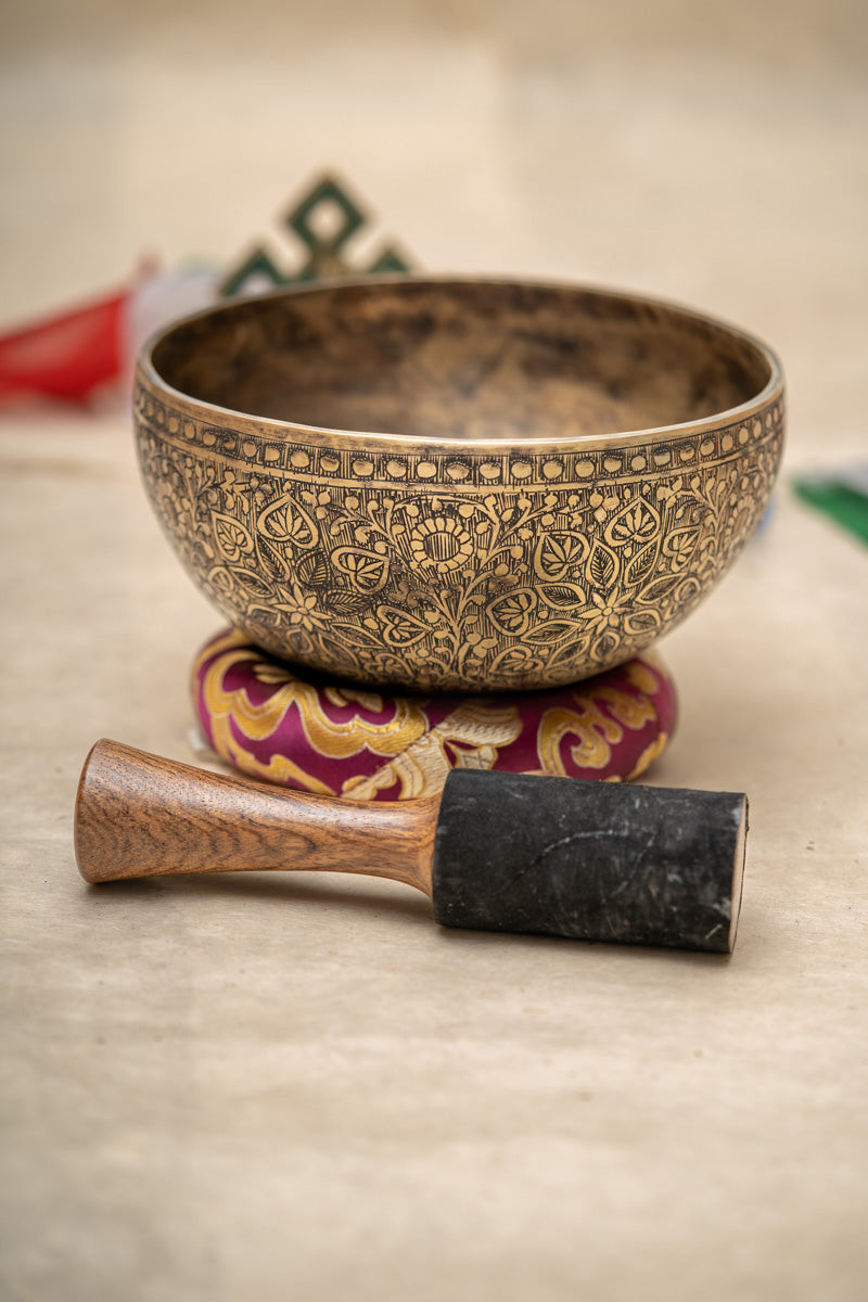 Antique Singing Bowl - Handcrafted bowl for sound healing