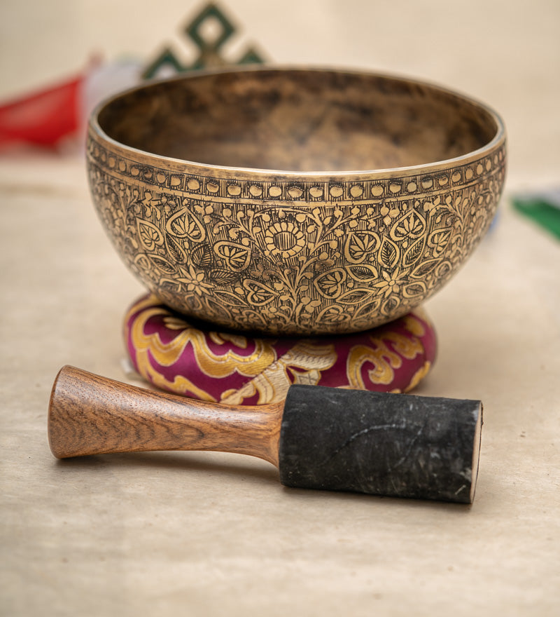 Antique Singing Bowl - Handcrafted bowl for sound healing