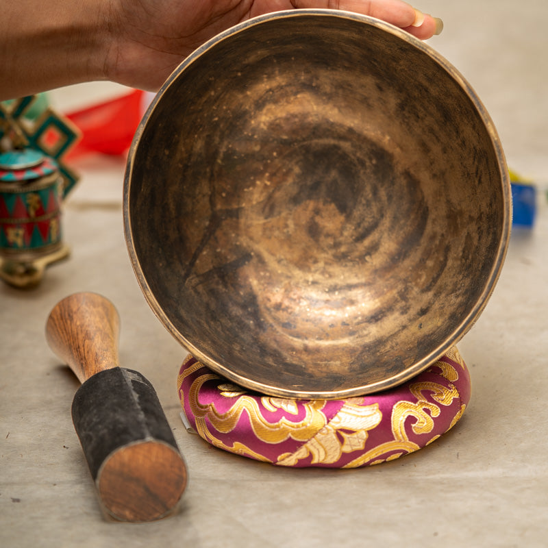 Antique Singing Bowl - Handcrafted bowl for sound healing