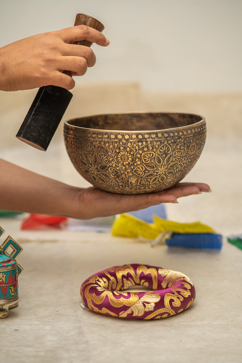 Antique Singing Bowl - Handcrafted bowl for sound healing