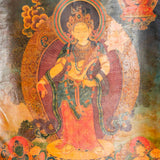 Antique Avalokiteshvara Thangka for meditation.