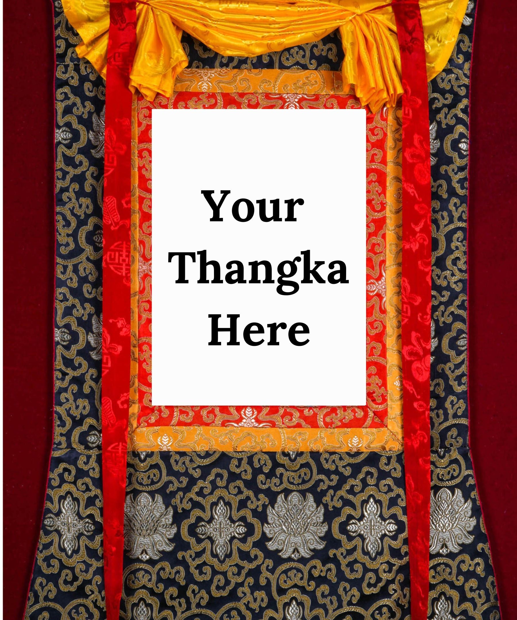 Black Color Thangka Brocade