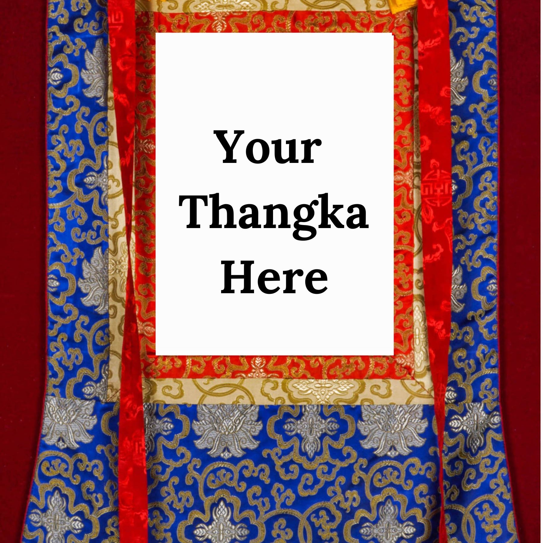 Blue Color Thangka Brocade