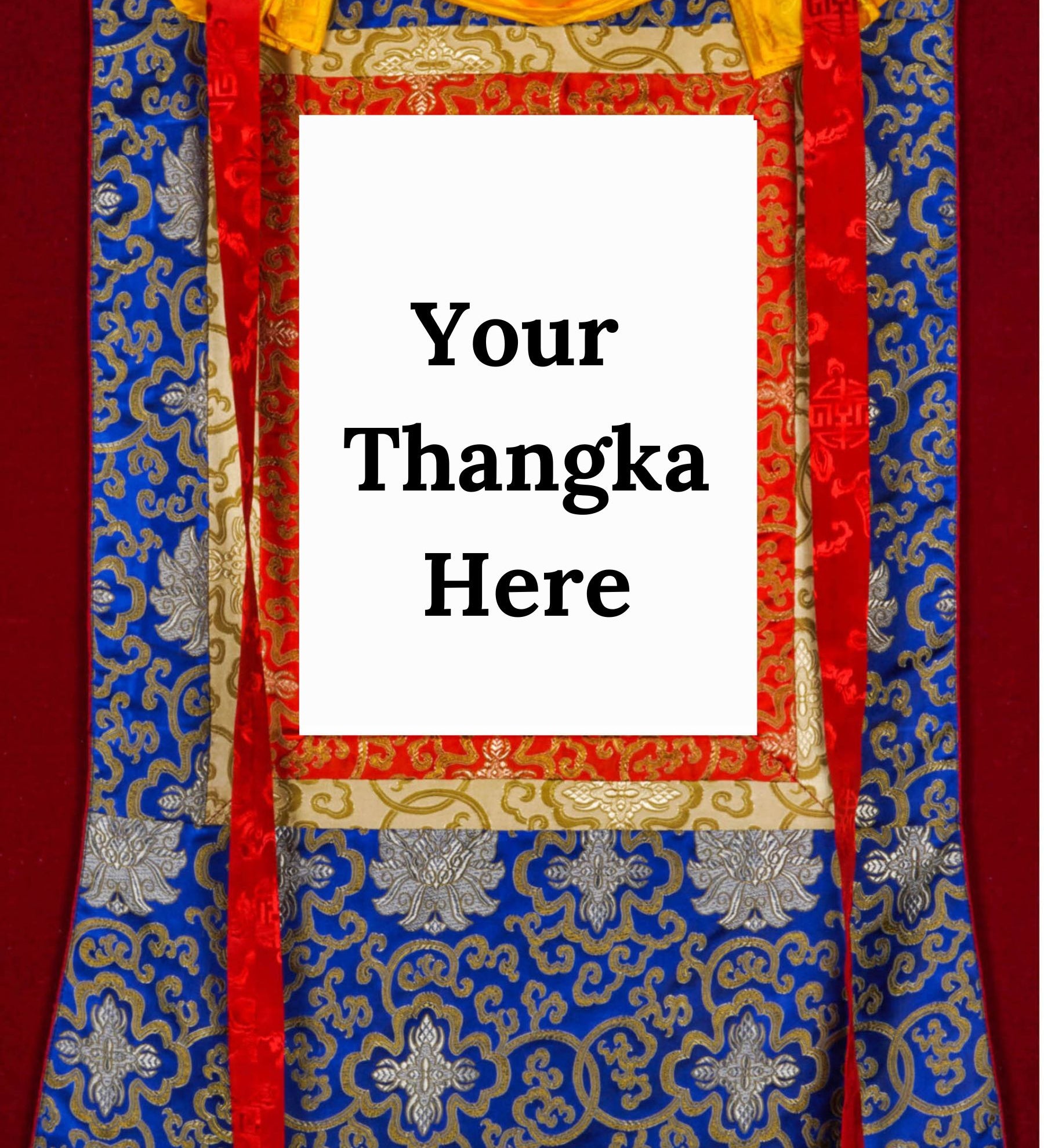 Blue Color Thangka Brocade