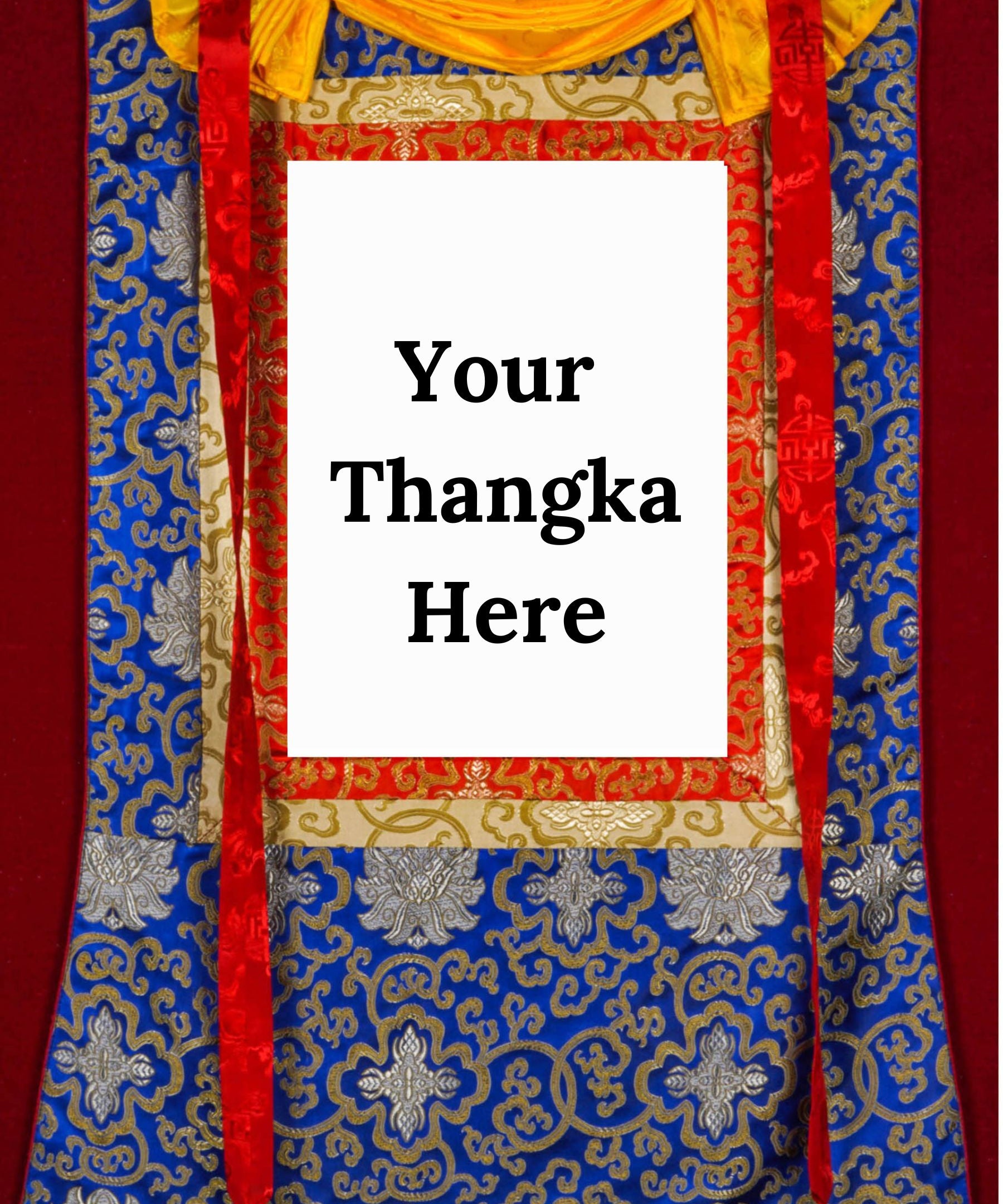 Blue Color Thangka Brocade