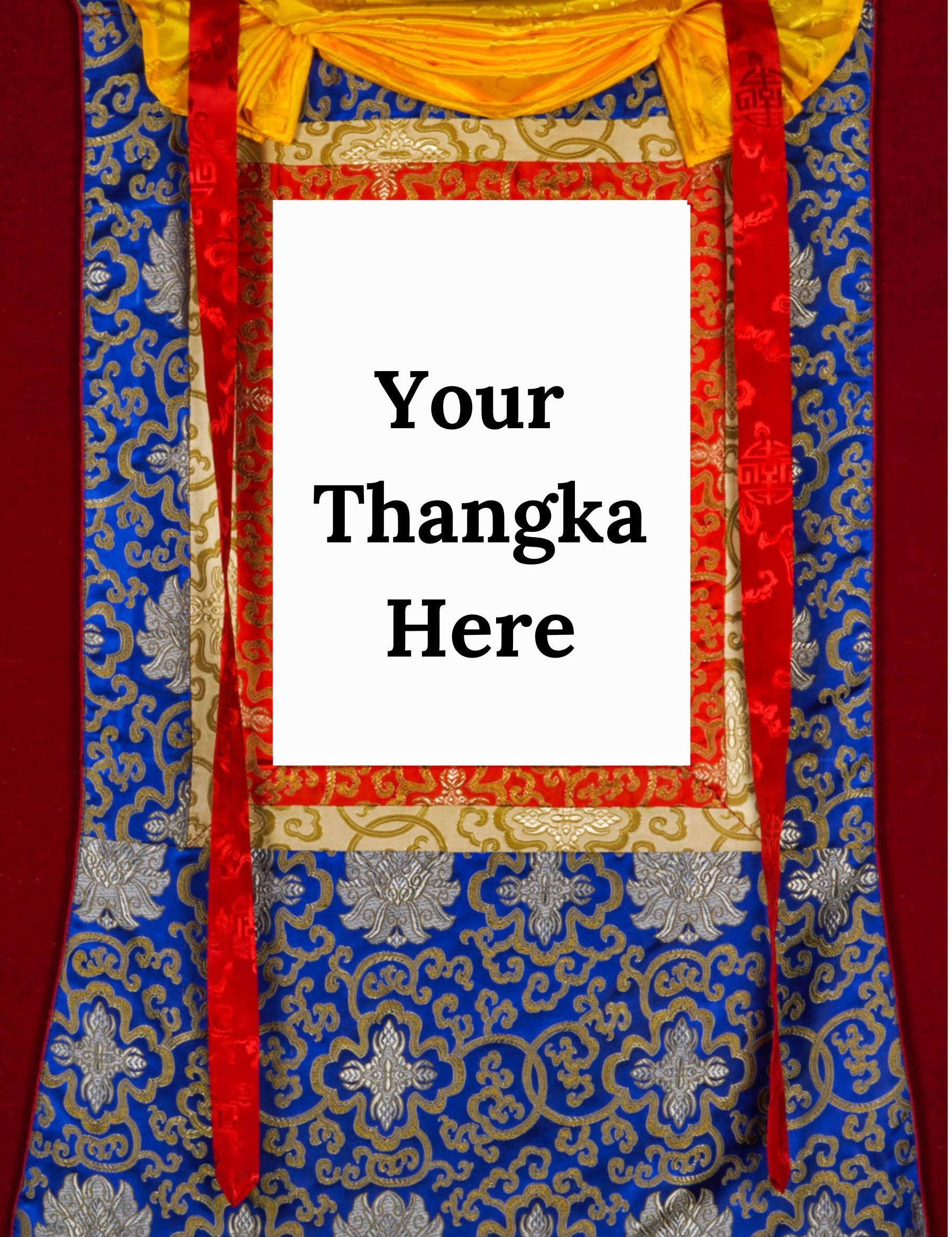 Blue Color Thangka Brocade