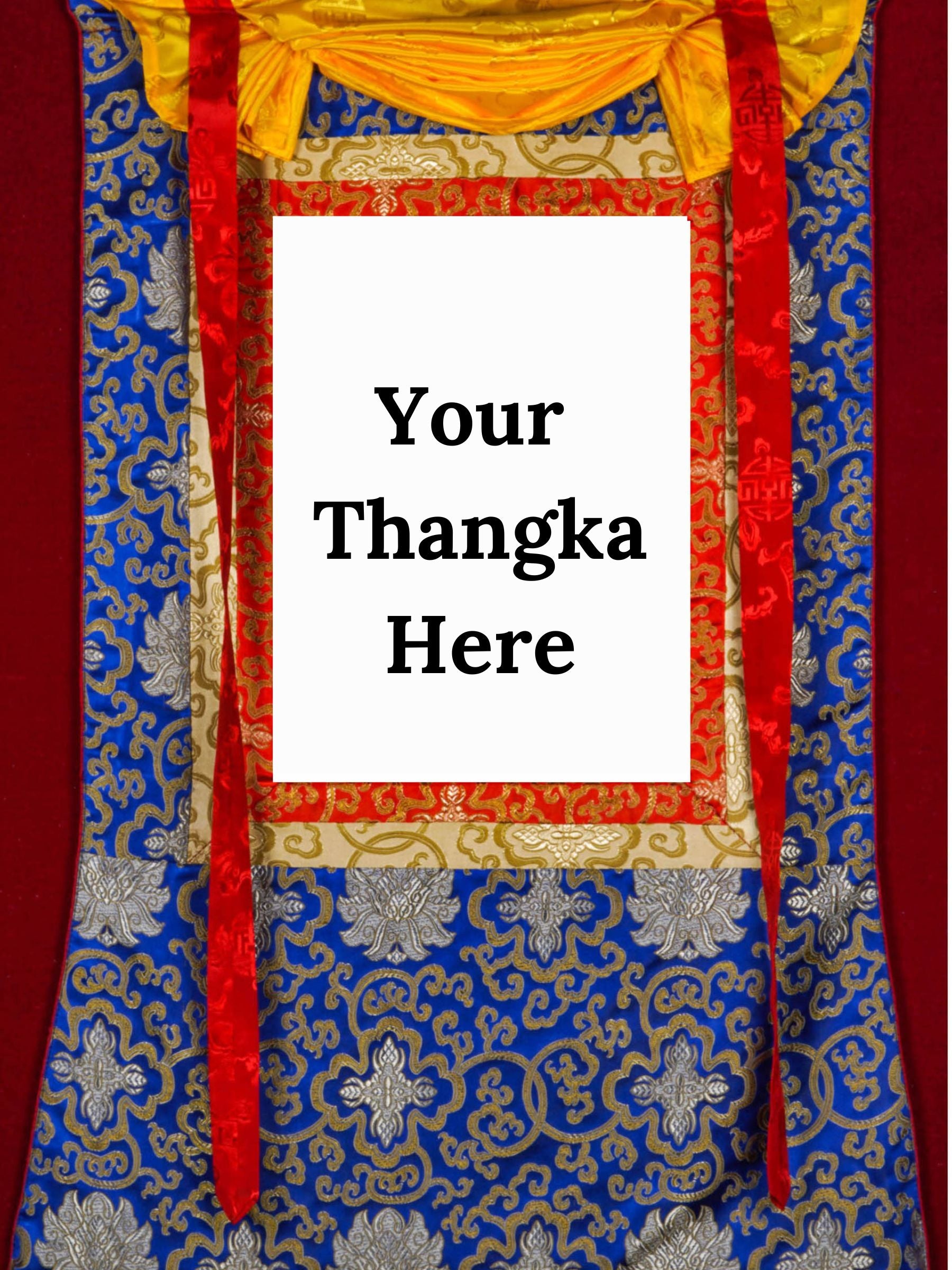 Blue Color Thangka Brocade