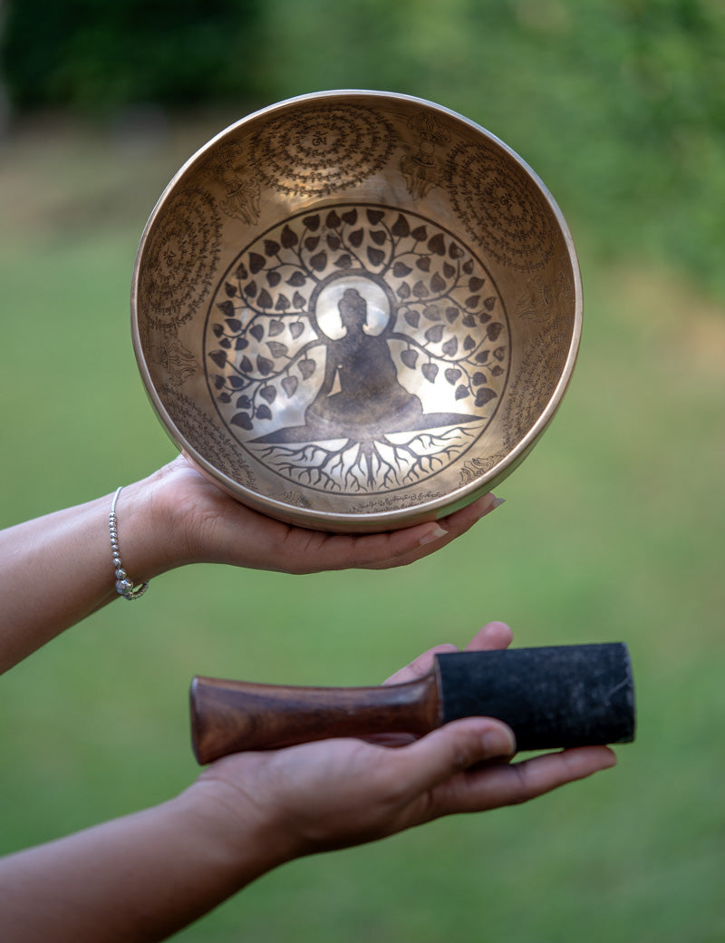 Buddha Tree Singing Bowl for meditation.