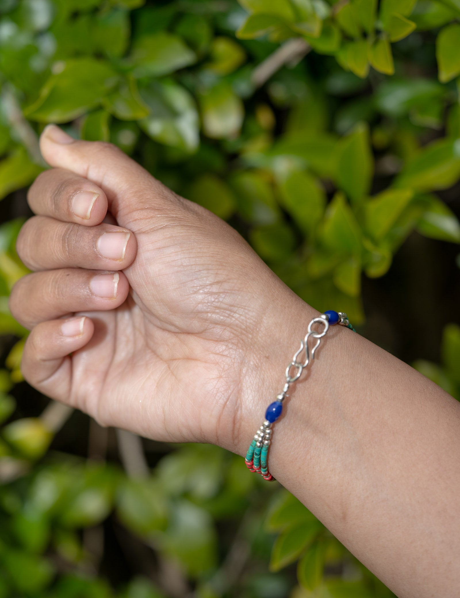 Afgani Style Turquoise Stone Bracelet for good fortune.