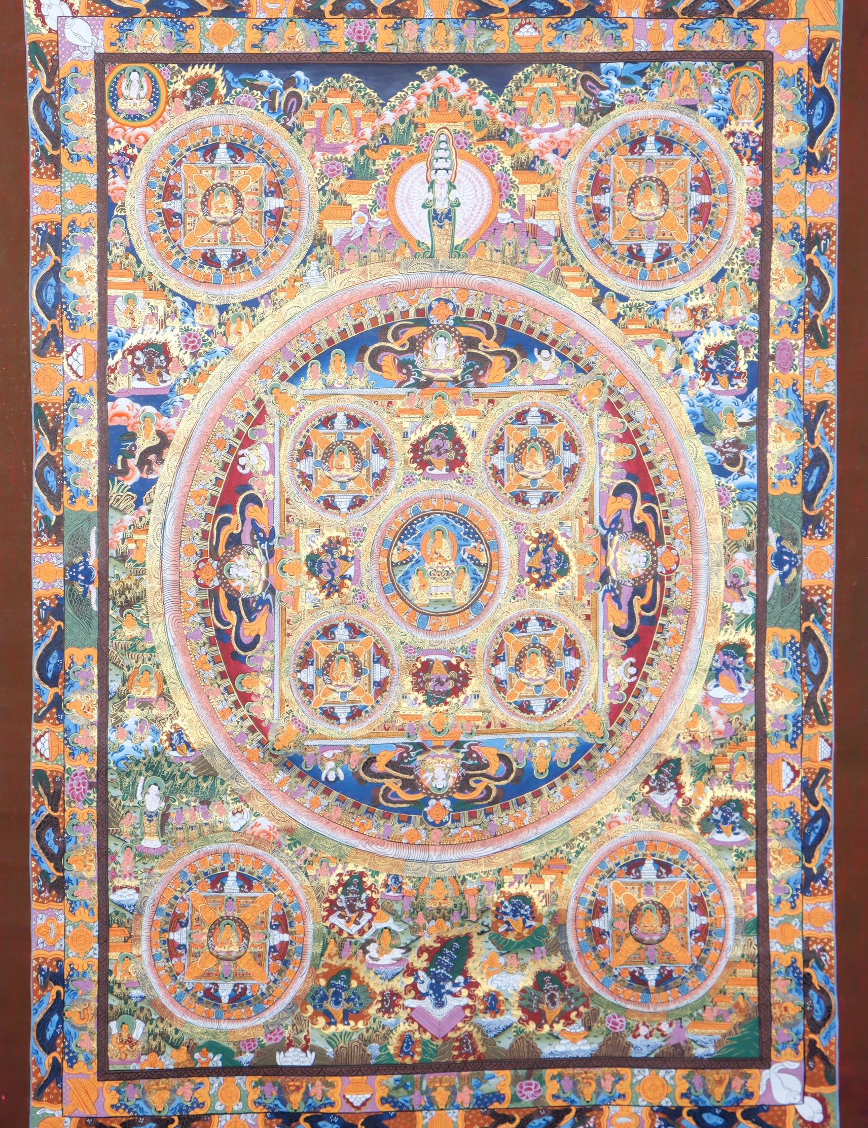 Buddha Mandala Thangka for wall decpr and  spirituality.