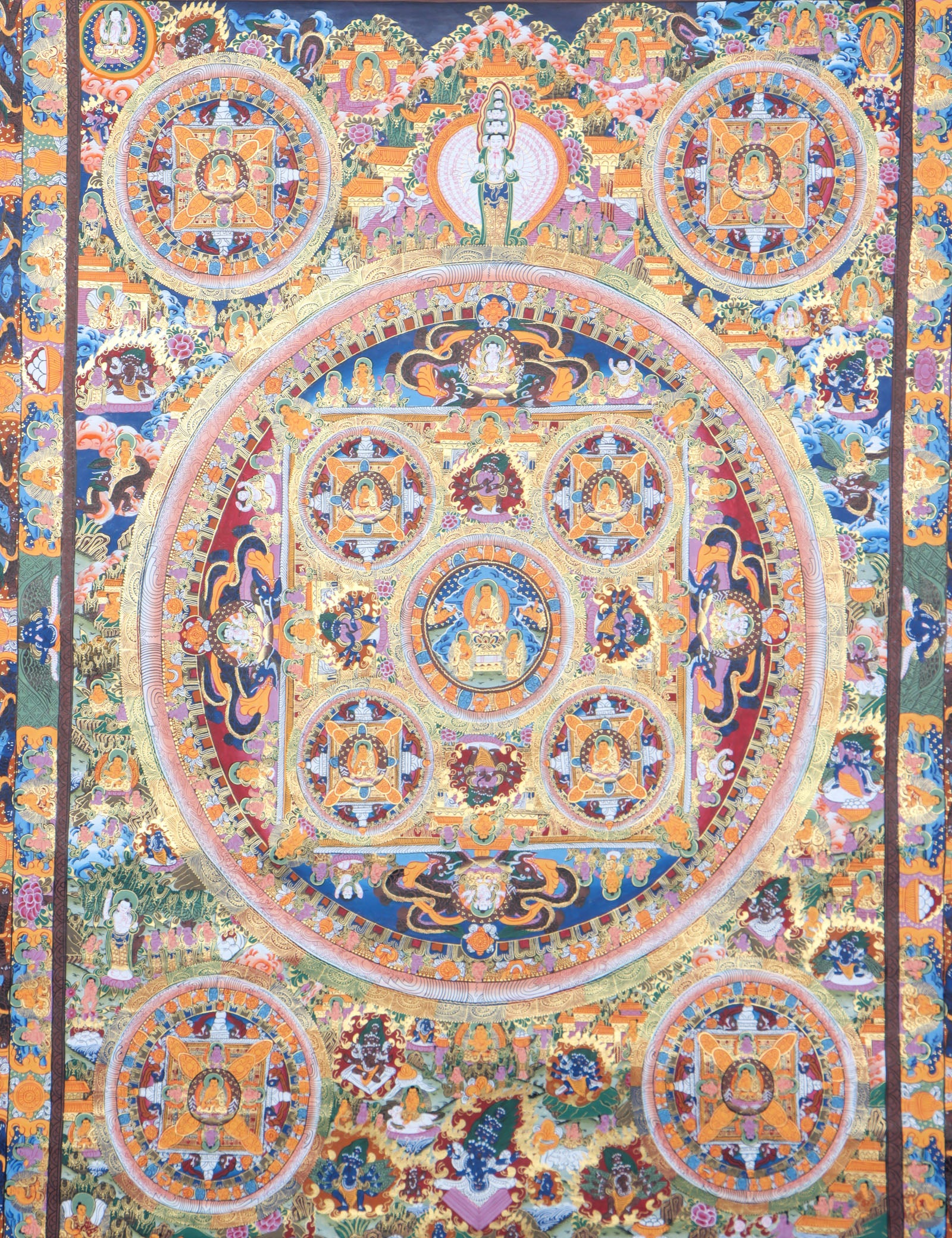 Buddha Mandala Thangka for wall decpr and spirituality.