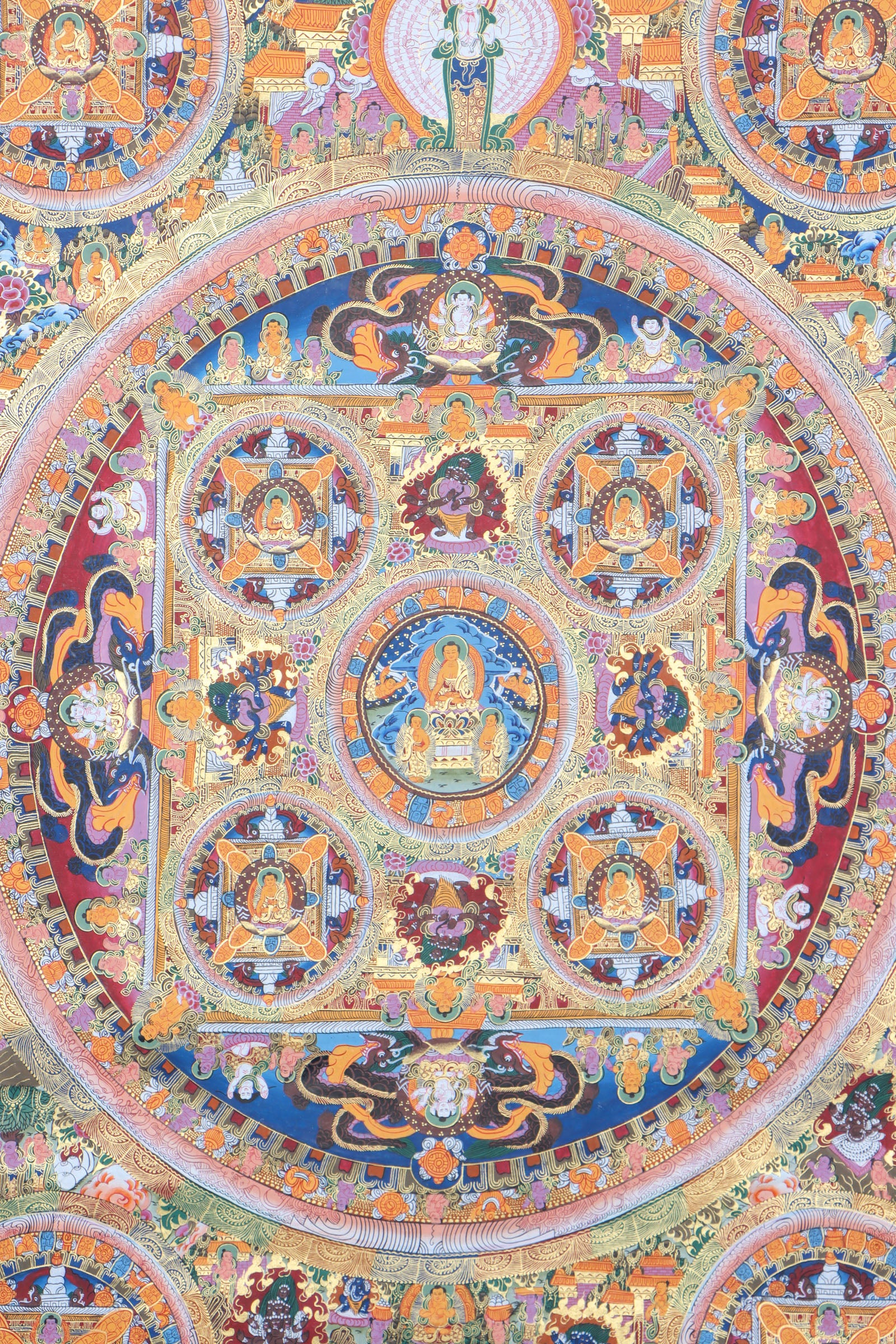 Buddha Mandala Thangka for wall decpr and spirituality.