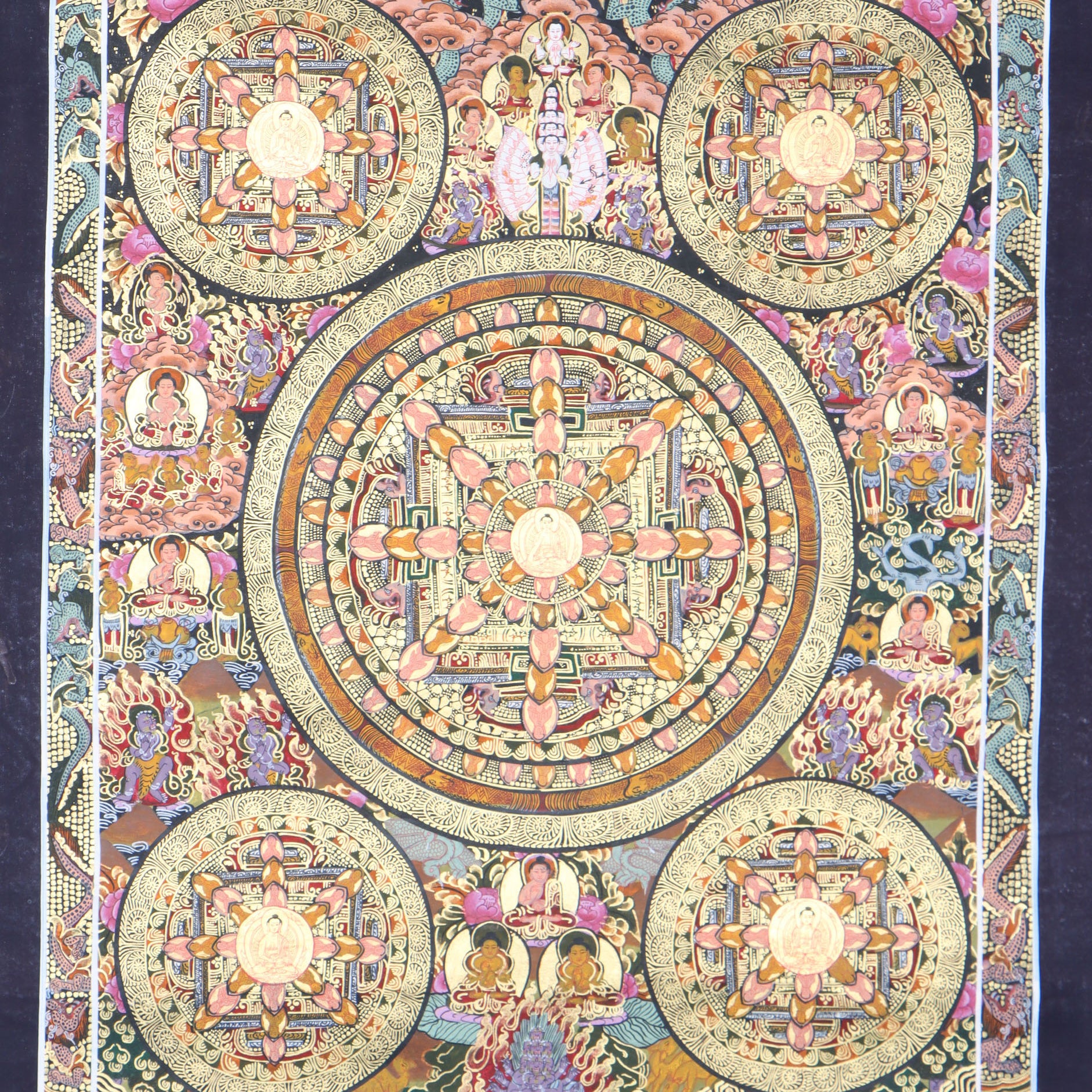  Buddha Mandala Thangka serves as a visual portal to the enlightened realms.