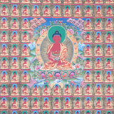 108 Buddha Thangka is an effective visual aid for meditation, contemplation, and devotion.