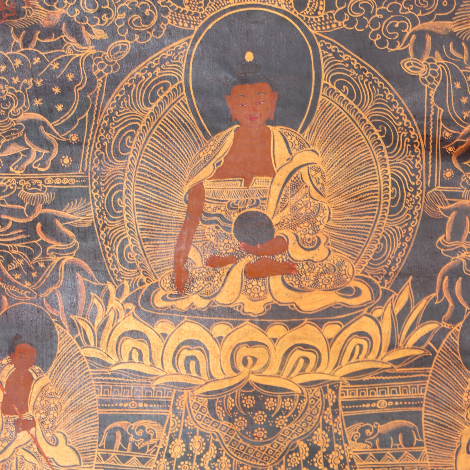 Buddha Life Thangka Painting for wall hanging decor.