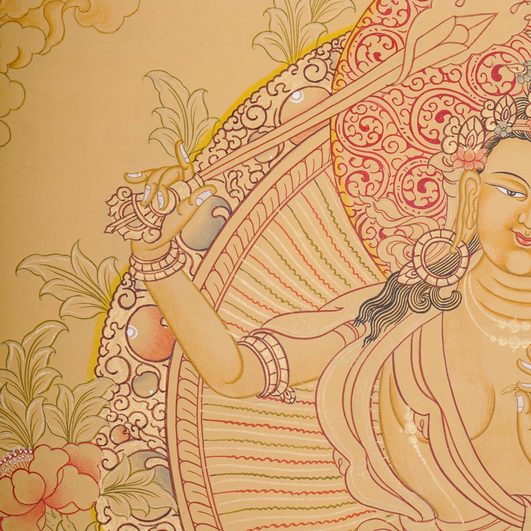 Handpainted Manjushree Thangka Painting