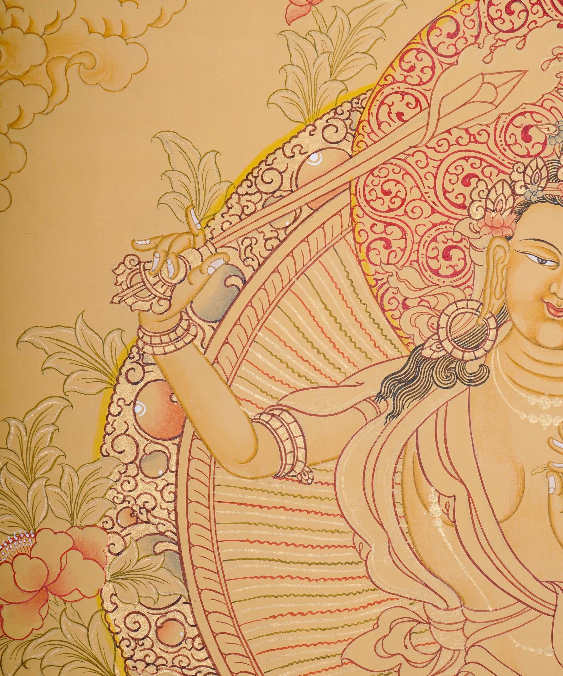 Handpainted Manjushree Thangka Painting