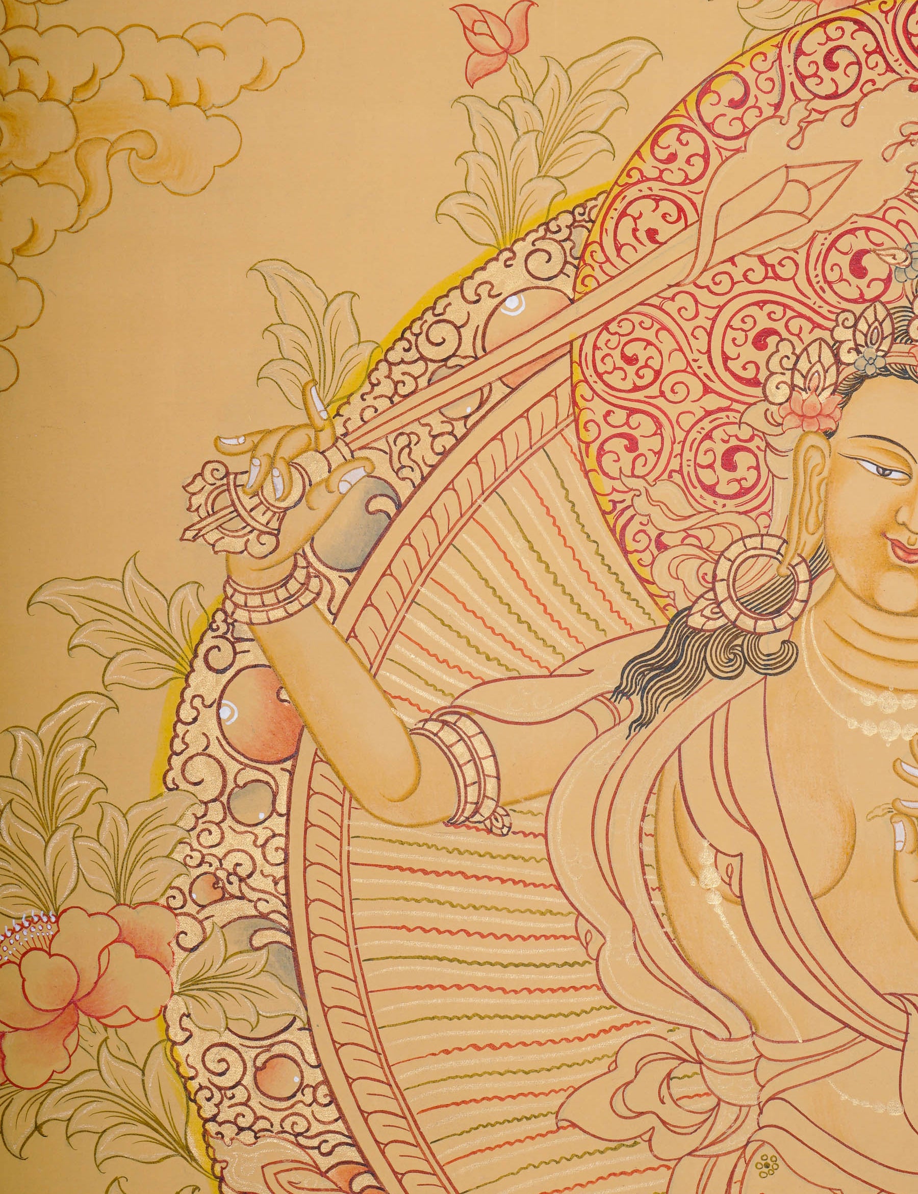 Handpainted Manjushree Thangka Painting