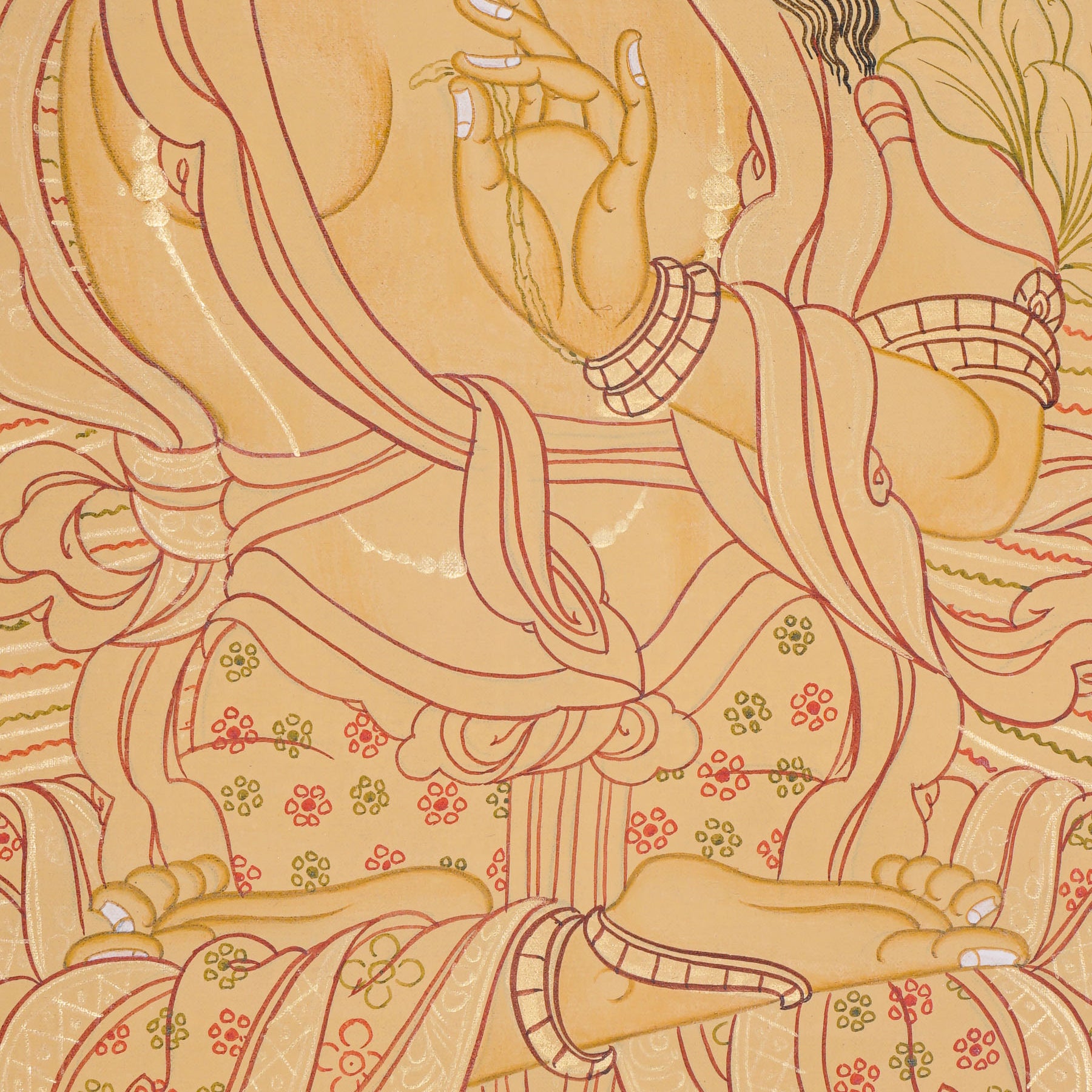 Handpainted Manjushree Thangka Painting