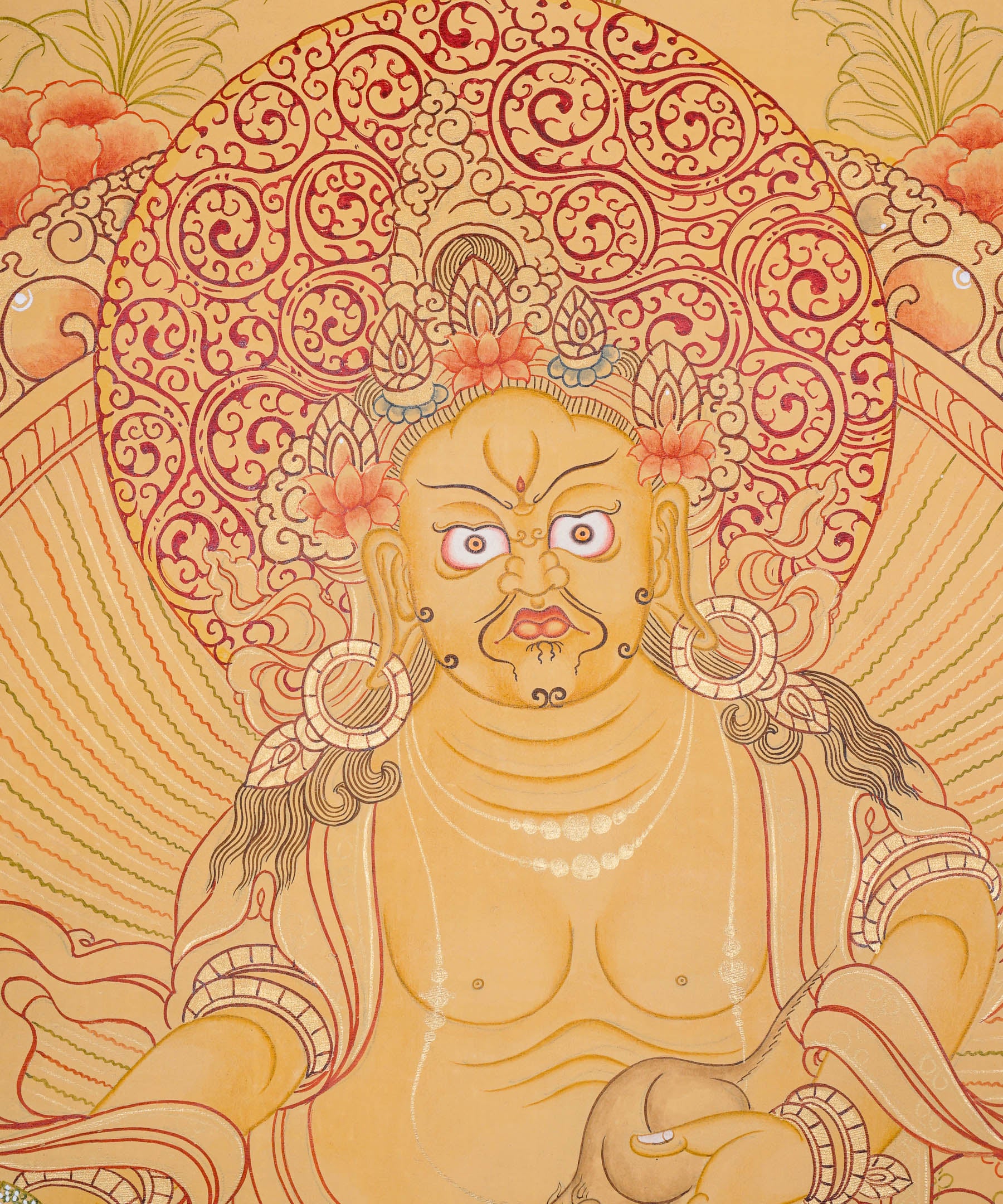 Tibetan Zambala Thangka - Handpainted Art