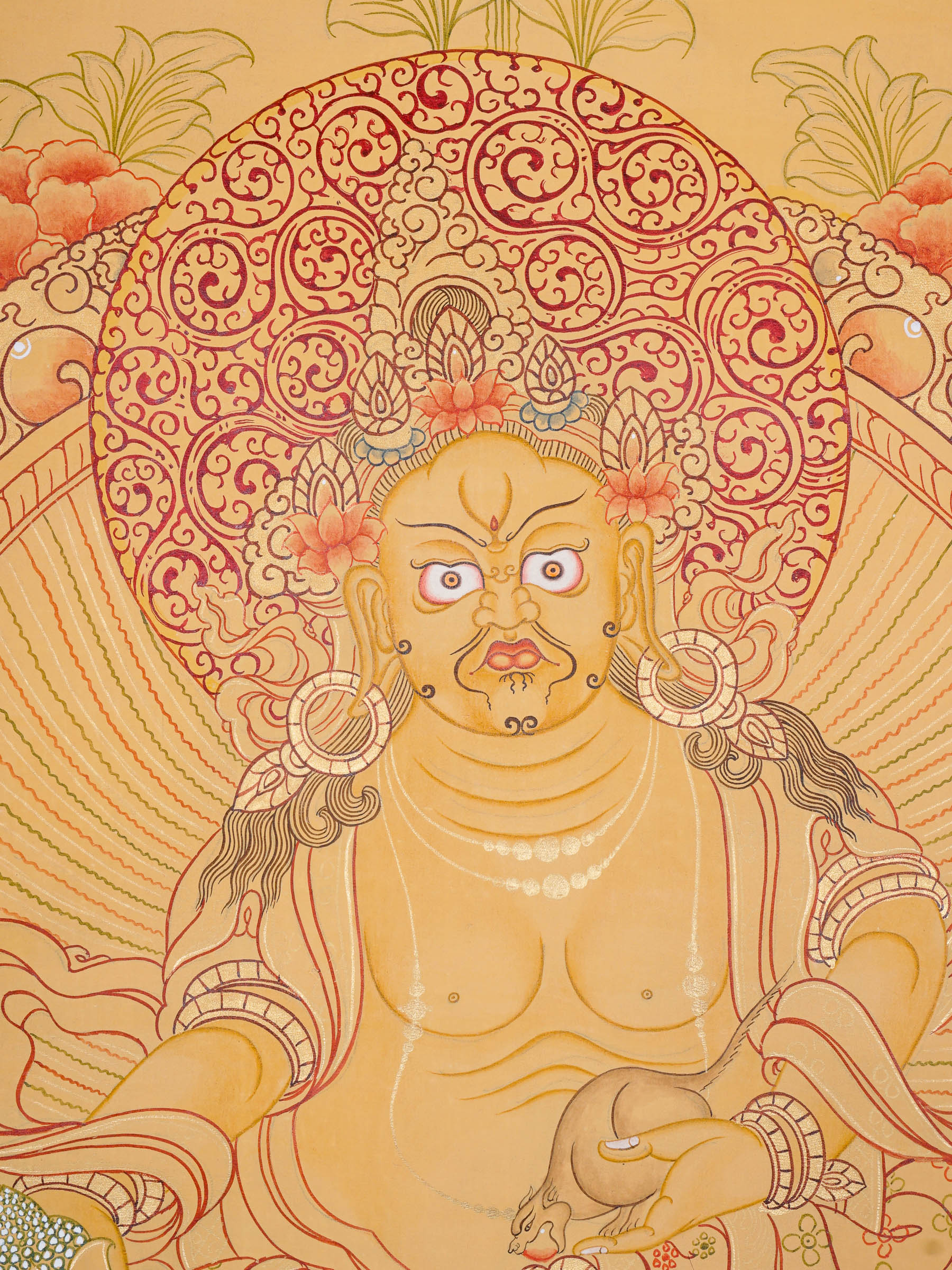 Tibetan Zambala Thangka - Handpainted Art